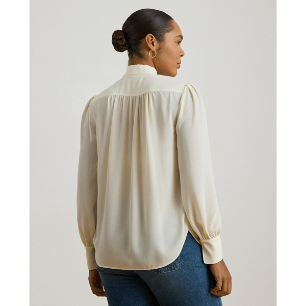 Georgette Tie-Neck Blouse