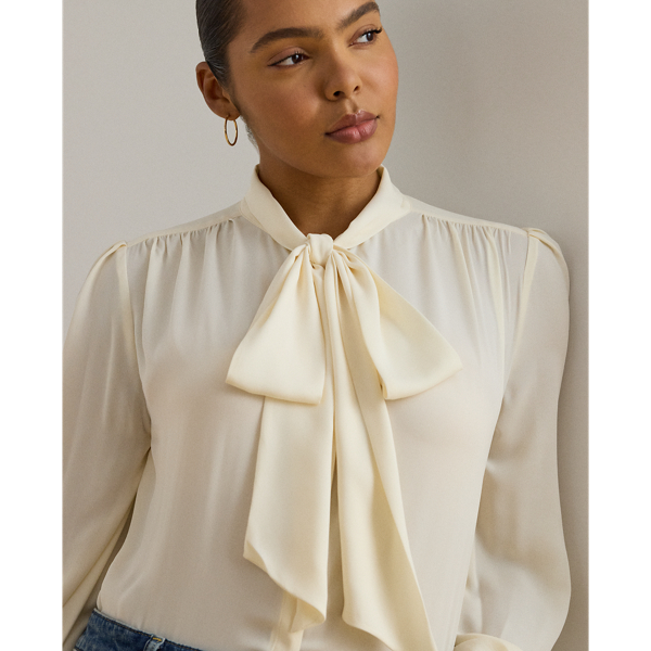 Georgette Tie-Neck Blouse