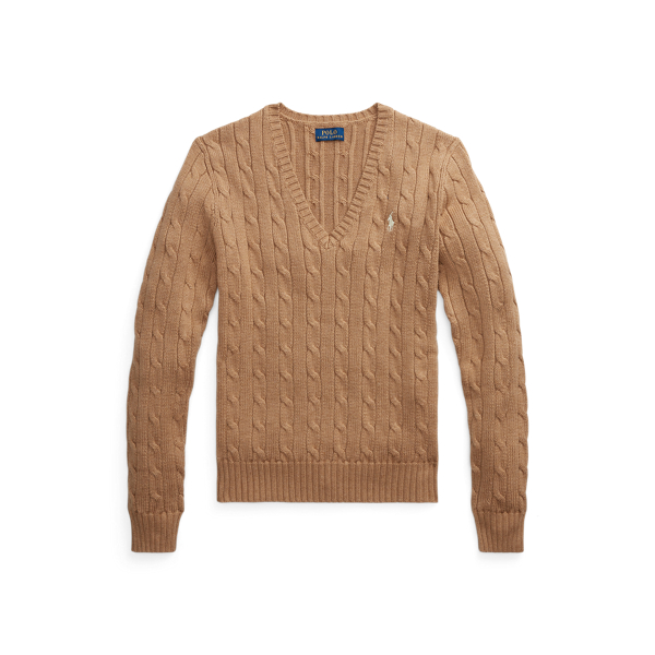 Pull col en V torsadé en coton