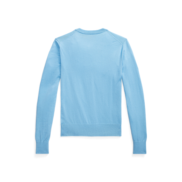 Suffield Blue Cotton Crewneck Cardigan Polo Ralph Lauren 2