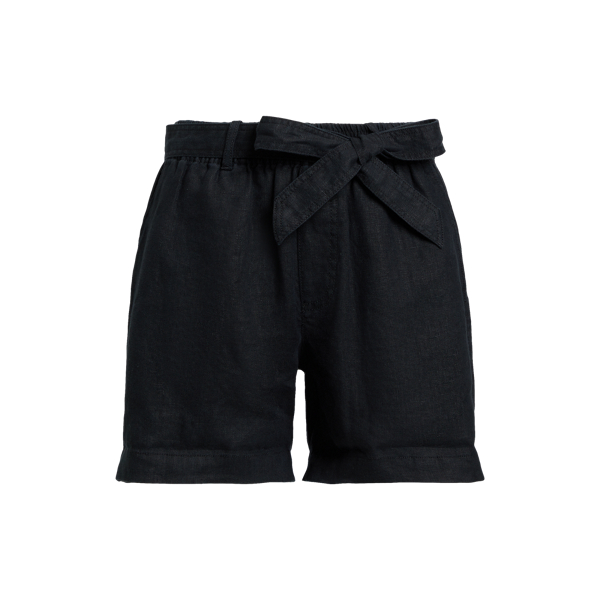Linnen short met riem