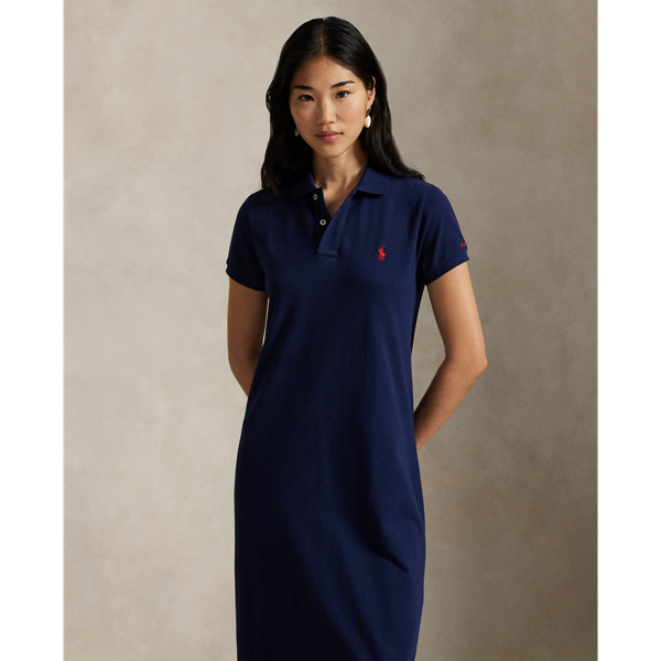 Polo Ralph Lauren 深藍色 棉質珠地網眼 Polo 連身裙 3