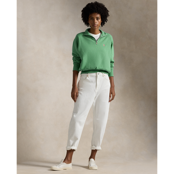 Fleecepullover mit Viertelreißverschluss