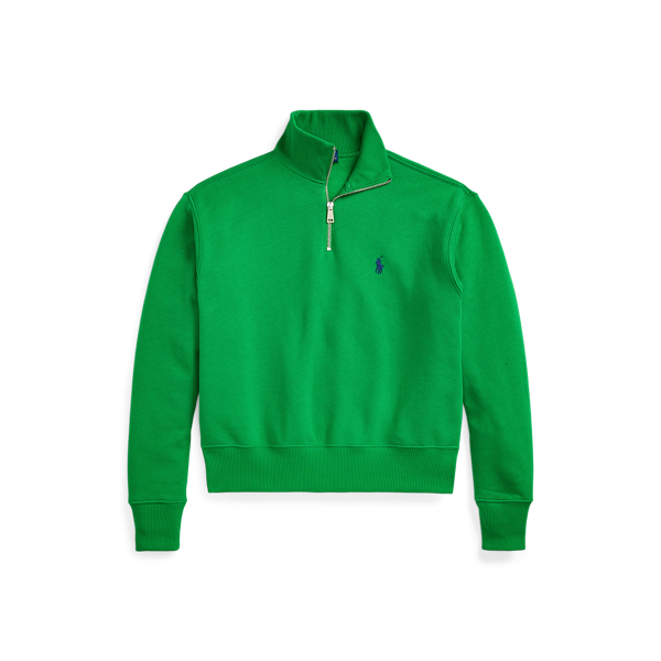 売れ筋商品|||ラルフローレン パーカー・スウェットシャツ レディース アウター FLEECE QUARTER ZIP - Sweatshirt - preppy green Fleece Quarter-Zip for Women | Ralph Lauren® PA