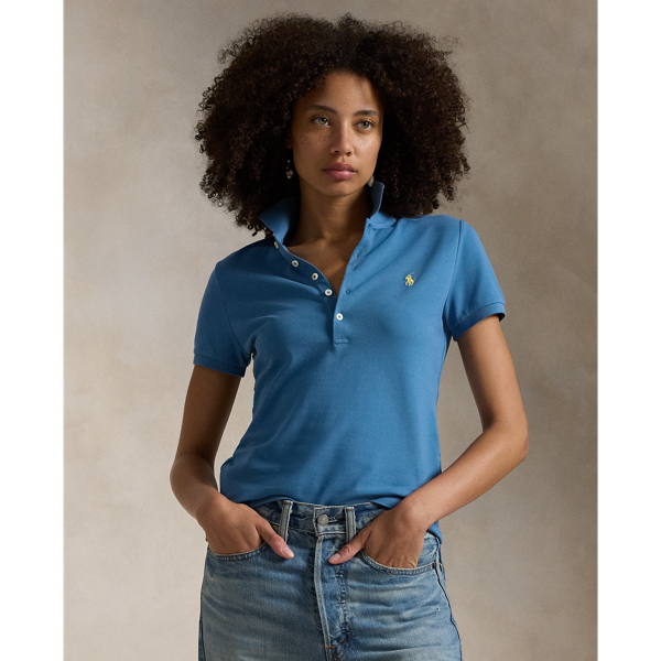 Slim Fit Stretch Polo Shirt for Women Ralph Lauren UK