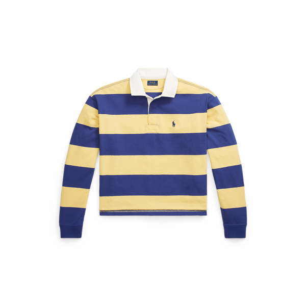 Bright Navy/Campus Yellow Kurzes Rugbyhemd aus Baumwolle Polo Ralph Lauren 1