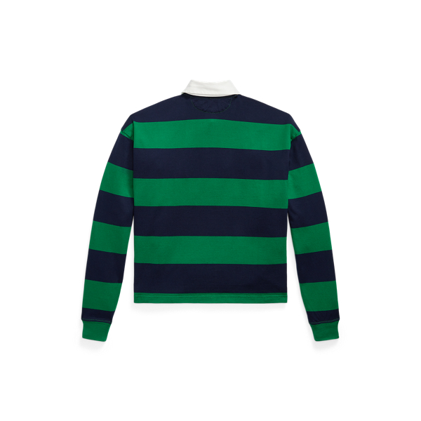 Kurzes Rugbyhemd aus Baumwolle Polo Ralph Lauren in Hillside Green/ Navy 2