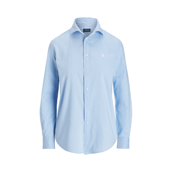 Chemise Relaxed Fit en serg&eacute; de coton