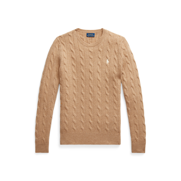 Wool-Cashmere Cable Crewneck Jumper