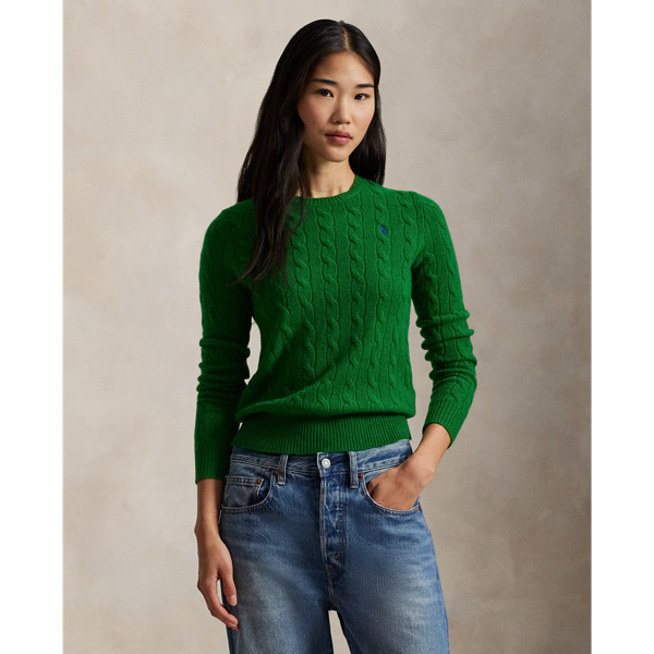 Woll-Kaschmir-Pullover mit Zopfmuster
