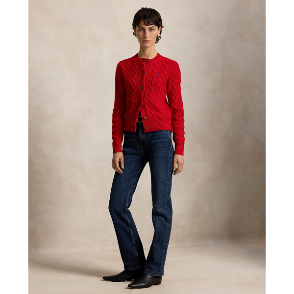 Cable-Knit Wool-Cashmere Cardigan