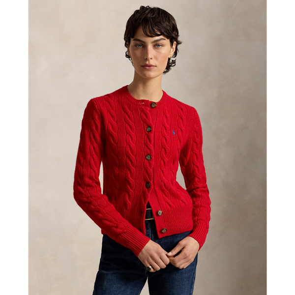 Cable-Knit Wool-Cashmere Cardigan