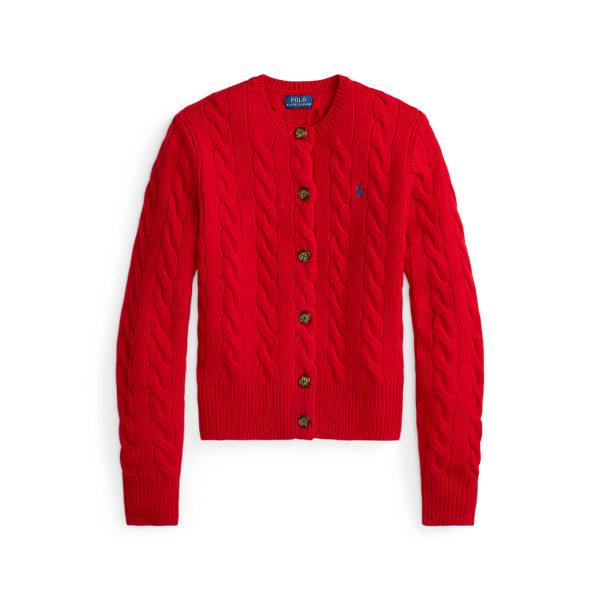 Cable-Knit Wool-Cashmere Cardigan