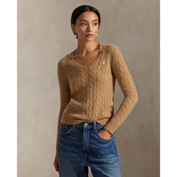 Woll-Kaschmir-Pullover mit Zopfmuster
