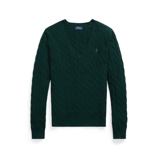 Pull col en&nbsp;V torsad&eacute; laine et cachemire