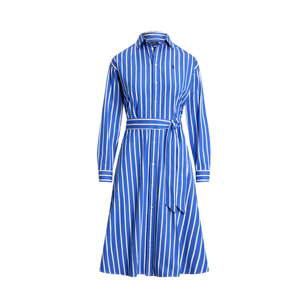Gestreiftes Hemdkleid mit Gürtel