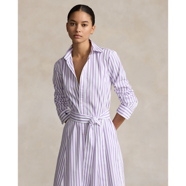 Ralph lauren belted striped dress hotsell