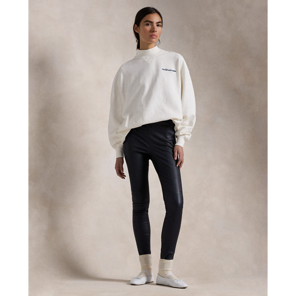 The Lambskin Side Zip Trouser for Women Ralph Lauren BE