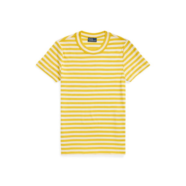 売れ筋商品|||ラルフローレン Tシャツ レディース トップス STRIPED RIB KNIT COTTON CREWNECK T-SHIRT - Print T-shirt - cruise navy/white Striped Rib-Knit Cotton Crewneck T-Shirt for Women | Ralph