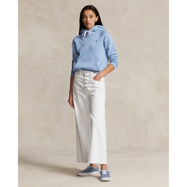 Shrunken-Fit Kapuzenpullover aus Fleece Polo Ralph Lauren in Chambray Blue 4