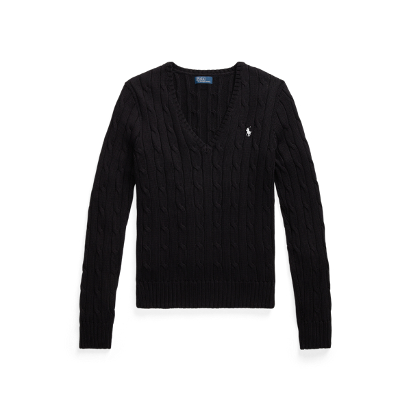 Pull col en&nbsp;V torsad&eacute; en coton Polo Ralph Lauren en 1