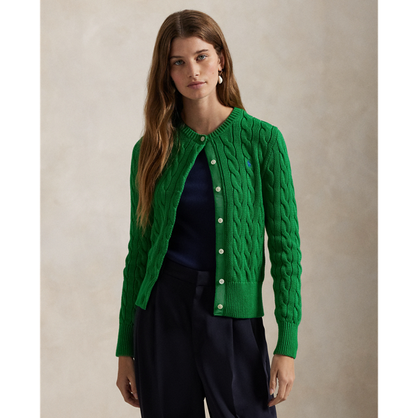 Ralph lauren green cardigan best sale