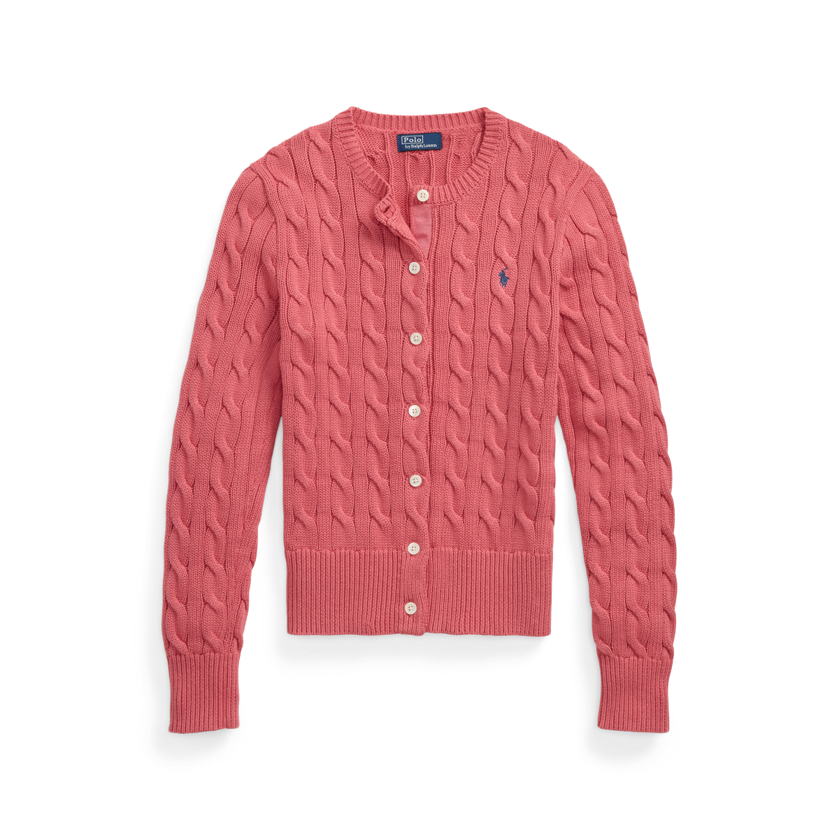 売れ筋商品|||ラルフローレン ニット&セーター アウター レディース Women's Cable-Knit Cotton Crewneck Cardigan Sweater Carmel Pink Cable-Knit Cotton Crewneck Cardigan | Ralph Lauren