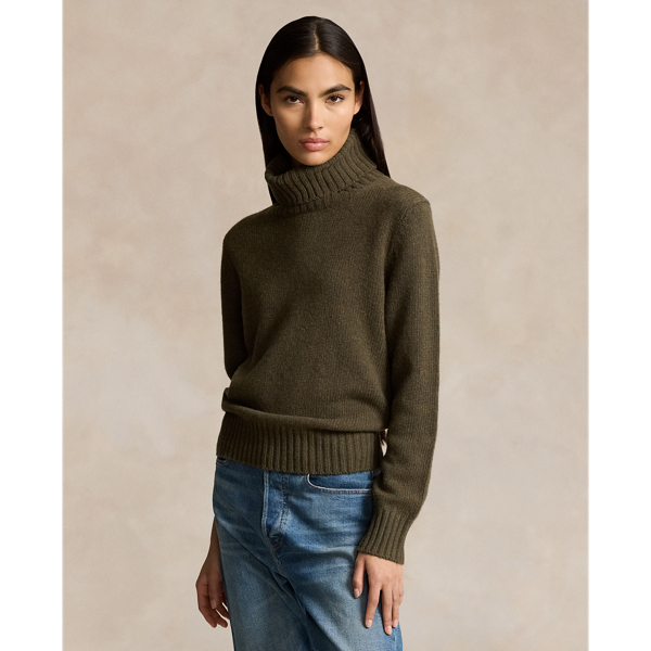 Wollpullover mit Rollkragen