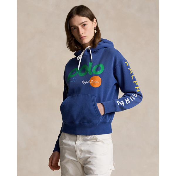 Logo Wave Graphic Fleece Hoodie