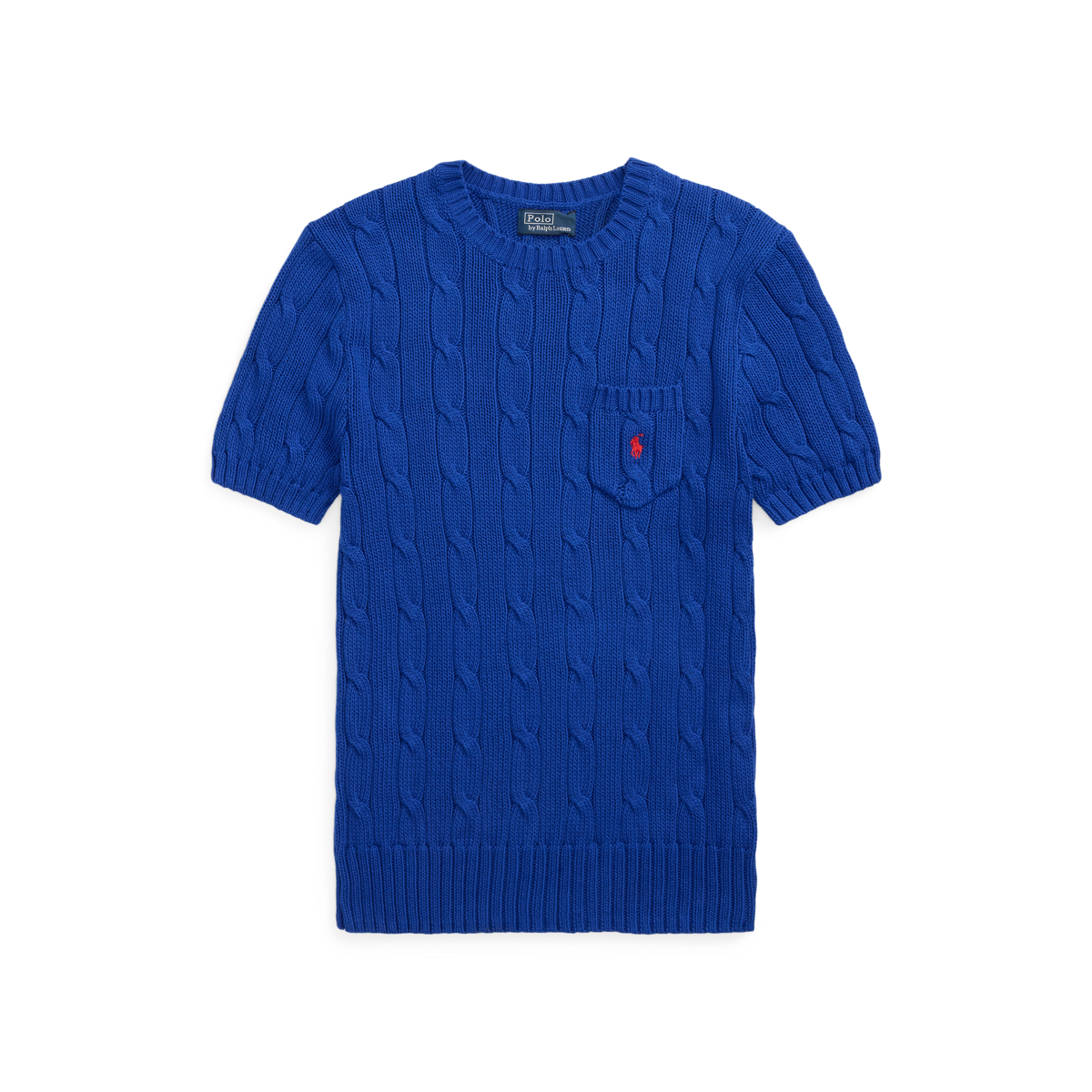 ★★POLO RALPH LAUREN★★ W Cable Knit Cotton Short Sleeve S Cable-Knit Cotton Short-Sleeve Sweater | Ralph Lauren