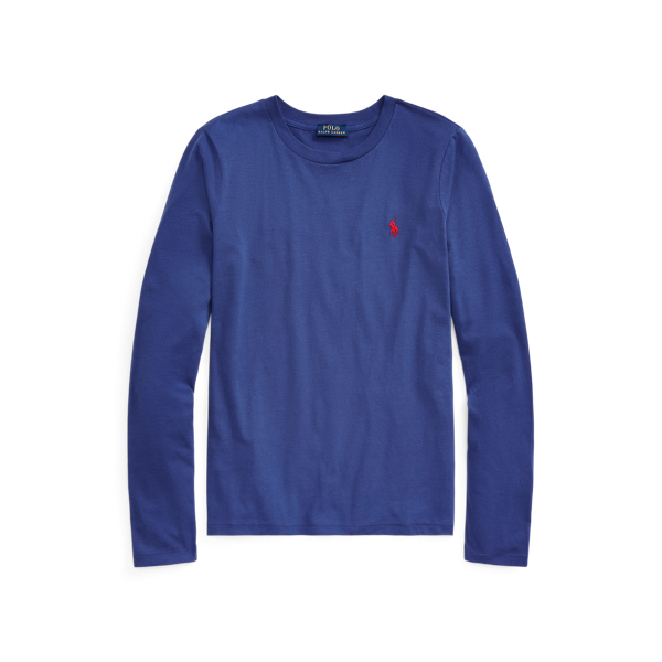 Long-Sleeve Jersey Crewneck T-Shirt