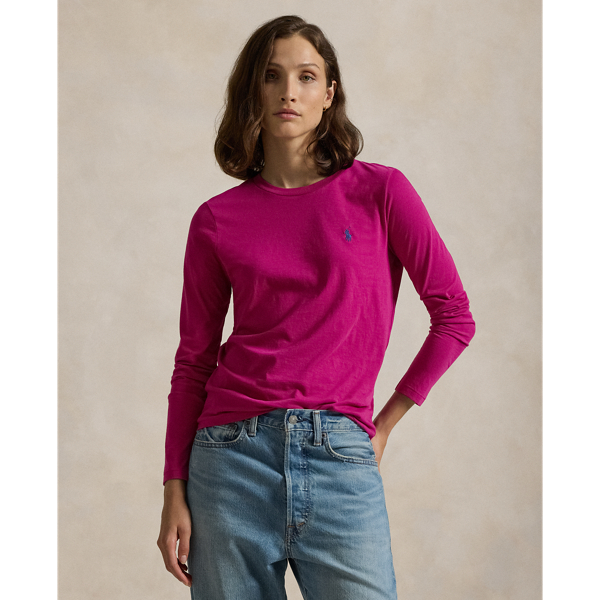 Long Sleeve Jersey Crewneck T Shirt for Women Ralph Lauren UK