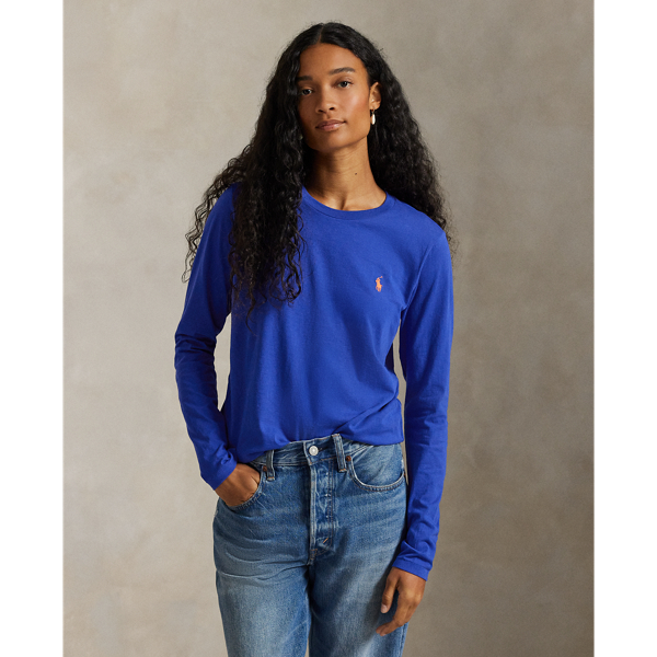 Long-Sleeve Jersey Crewneck T-Shirt for Women | Ralph Lauren® PA