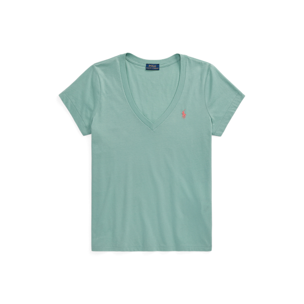 Cotton Jersey V-Neck T-Shirt