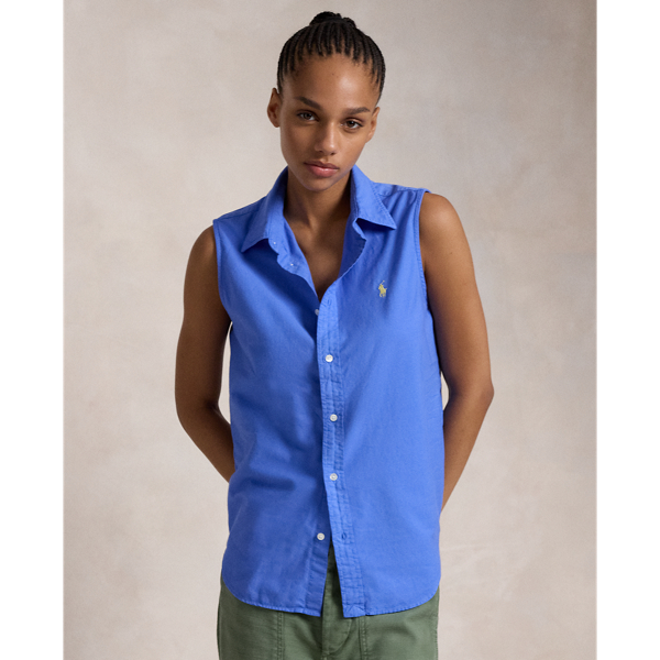 Cotton Oxford Sleeveless Shirt