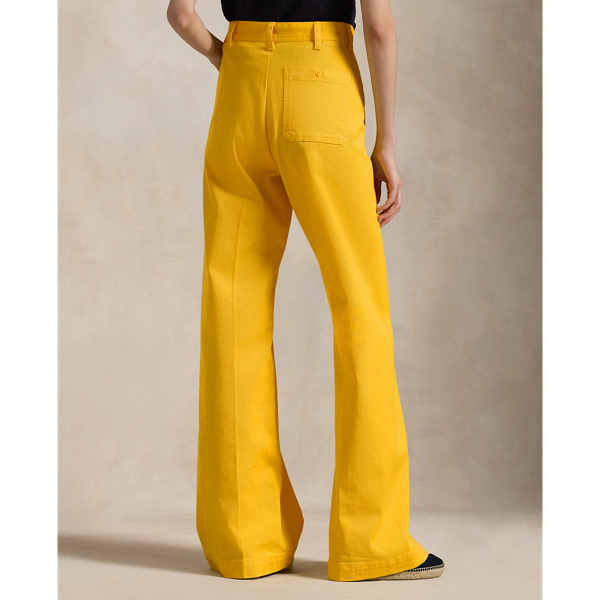 Baumwolltwill-Hose mit weitem Bein Polo Ralph Lauren in Gelb 5