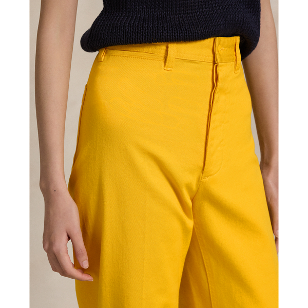 Baumwolltwill-Hose mit weitem Bein Polo Ralph Lauren in Gelb 6