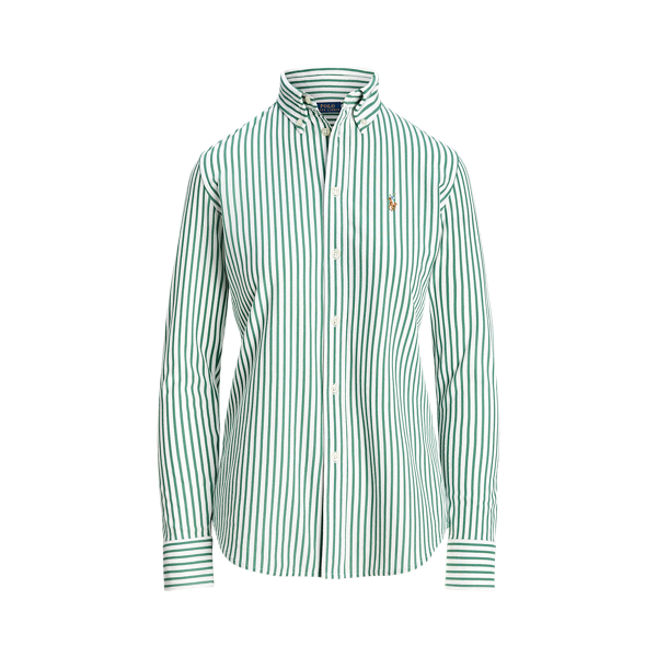 Striped Knit Oxford Cotton Shirt 