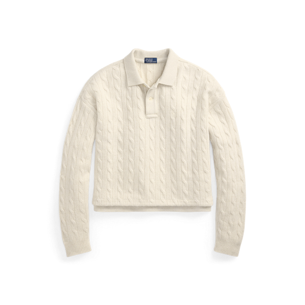 Woll-Kaschmir-Poloshirt mit Zopfmuster Polo Ralph Lauren in 1