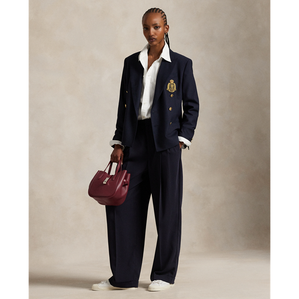 Double-Breasted Crest Blazer