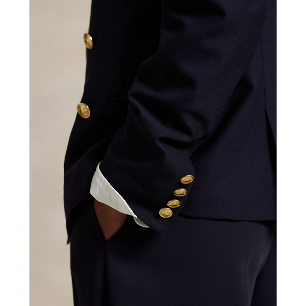 Double-Breasted Crest Blazer