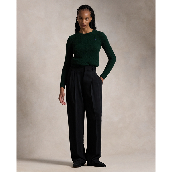 Moss Agate Cable-Knit Wool-Cashmere Sweater Polo Ralph Lauren 4