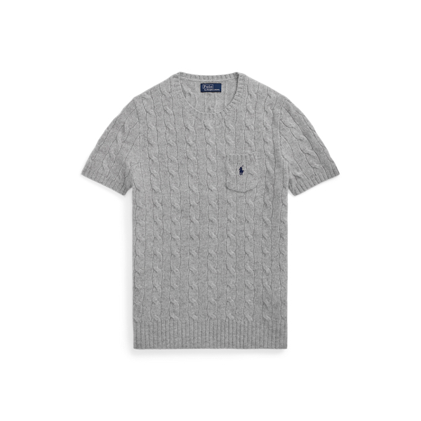 Cable Wool-Cashmere Short-Sleeve Jumper for Women | Ralph