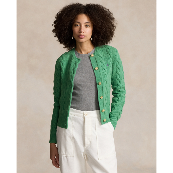 Ralph lauren green cardigan hotsell