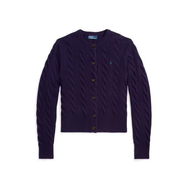 Cable-Knit Wool-Cashmere Cardigan