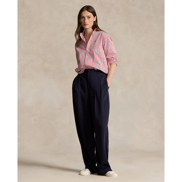 ラルフ・ローレン Lauren Ralph Lauren Petite リラックスフィット Striped Linen Shirt レディース シャツ Women's Lauren Ralph Lauren Petite Relaxed Fit Striped Linen