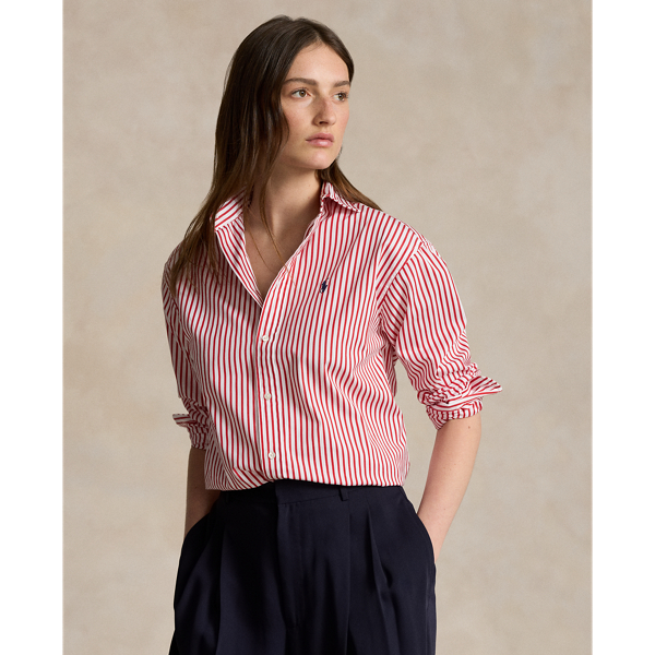 Relaxed Fit Striped Cotton Shirt