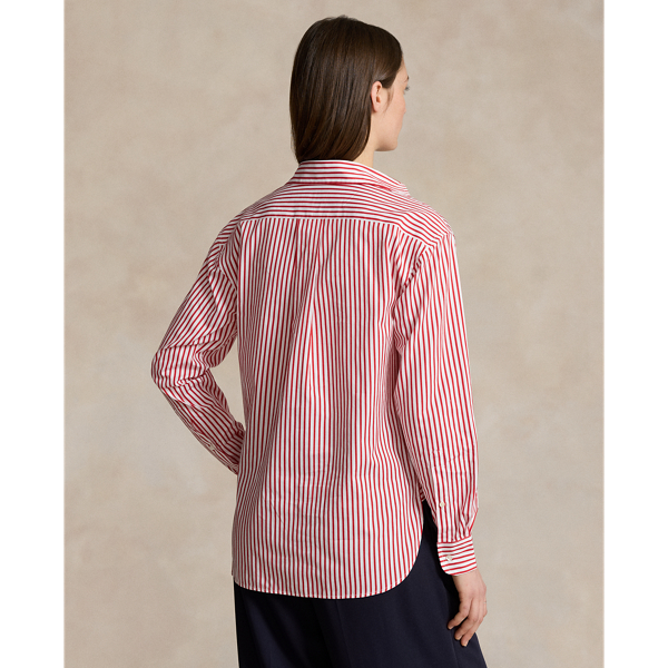 売れ筋商品|||ラルフローレン カットソー トップス レディース Women's Relaxed-Fit Striped Cotton Shirt Fall /White Polo Ralph Lauren Women's Relaxed-Fit Striped Cotton Shirt