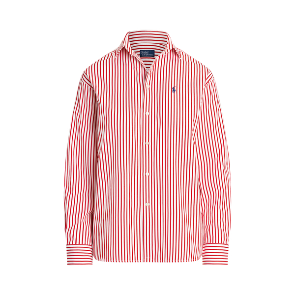 Relaxed Fit Striped Cotton Shirt