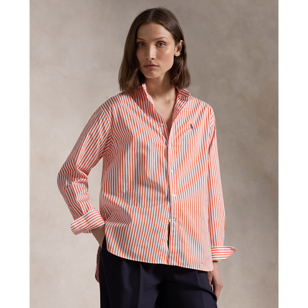 Relaxed Fit Striped Cotton Shirt